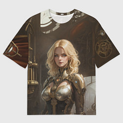 Футболка оверсайз мужская Девушка стимпанковской броне, цвет: 3D-принт