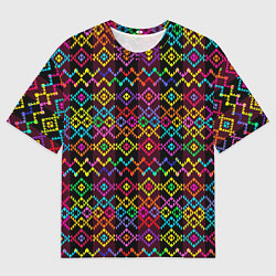 Мужская футболка оверсайз Этнический геометрический узор
