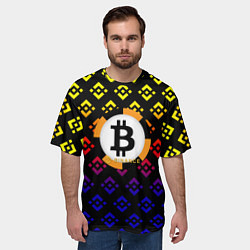 Футболка оверсайз мужская Bitcoin binance, цвет: 3D-принт — фото 2