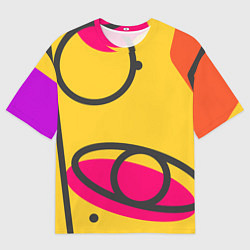 Мужская футболка оверсайз Геометрия и цвет