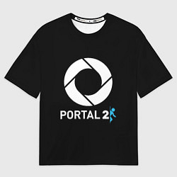 Футболка оверсайз мужская Portal2 logo game, цвет: 3D-принт