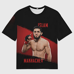 Футболка оверсайз мужская Боец Ислам Махачев, цвет: 3D-принт