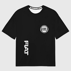 Футболка оверсайз мужская FIAT logo white auto, цвет: 3D-принт
