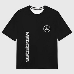 Футболка оверсайз мужская Mercedes benz logo white auto, цвет: 3D-принт