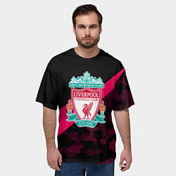 Футболка оверсайз мужская Liverpool sport fc club, цвет: 3D-принт — фото 2