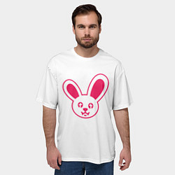 Футболка оверсайз мужская Токсичный заяц, цвет: 3D-принт — фото 2