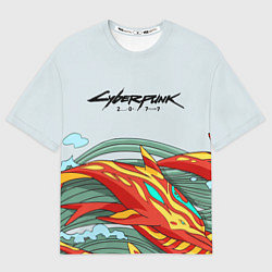 Футболка оверсайз мужская Cyberpunk steel csgo, цвет: 3D-принт