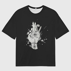 Футболка оверсайз мужская Глаза и дым, цвет: 3D-принт