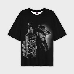 Мужская футболка оверсайз Motorhead - Ian Kilmister whiskey