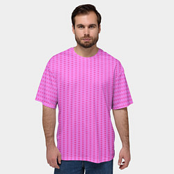 Футболка оверсайз мужская Паттерн сетчатый контурный, цвет: 3D-принт — фото 2
