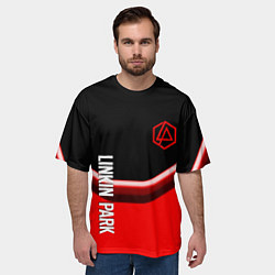 Футболка оверсайз мужская Linkin park geometry line steel, цвет: 3D-принт — фото 2