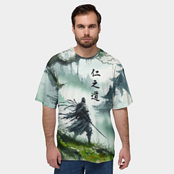 Футболка оверсайз мужская Samurai - ghost of Tsushima, цвет: 3D-принт — фото 2