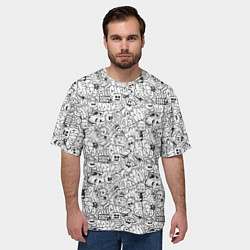 Футболка оверсайз мужская Расслабься и веселись, цвет: 3D-принт — фото 2