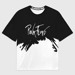 Футболка оверсайз мужская Pink Floyd белые краски, цвет: 3D-принт