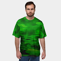 Футболка оверсайз мужская Камуфляж с водой, цвет: 3D-принт — фото 2