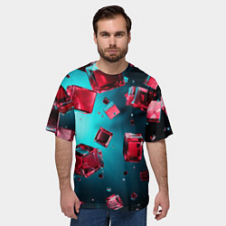 Футболка оверсайз мужская Взрыв из камней, цвет: 3D-принт — фото 2