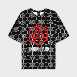 Мужская футболка оверсайз Linkin park logo pattern