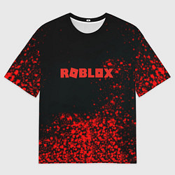 Футболка оверсайз мужская Roblox красные краски, цвет: 3D-принт