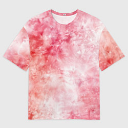 Мужская футболка оверсайз Нежный тай-дай - воздушная абстракция