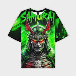 Футболка оверсайз мужская Samurai green, цвет: 3D-принт