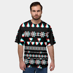 Футболка оверсайз мужская Stalker glitch game, цвет: 3D-принт — фото 2