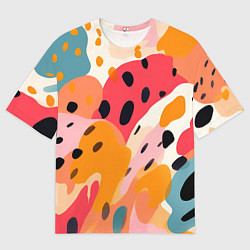 Футболка оверсайз мужская Яркие пятна, цвет: 3D-принт