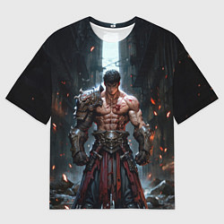 Мужская футболка оверсайз Мощный гладиатор