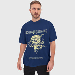 Футболка оверсайз мужская Iron Maiden powerslave rock, цвет: 3D-принт — фото 2