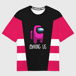 Футболка оверсайз мужская Among us geometry pink, цвет: 3D-принт