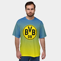 Футболка оверсайз мужская Borussia gradient, цвет: 3D-принт — фото 2