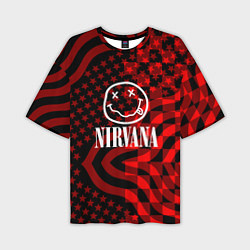 Мужская футболка оверсайз Nirvana star pattern