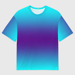 Футболка оверсайз мужская Градиент из неона, цвет: 3D-принт