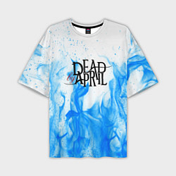 Мужская футболка оверсайз Dead by april fire blue