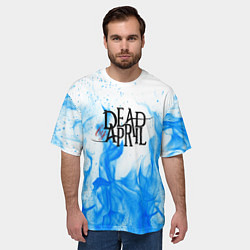 Футболка оверсайз мужская Dead by april fire blue, цвет: 3D-принт — фото 2