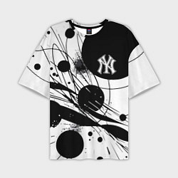 Мужская футболка оверсайз New York Yankees baseball team - abstraction