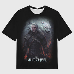 Мужская футболка оверсайз Ведьмак и белый зверь