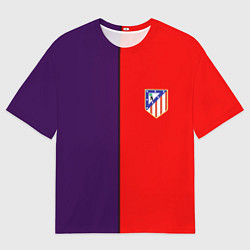 Футболка оверсайз мужская Атлетико полосы, цвет: 3D-принт