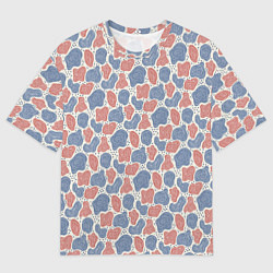 Футболка оверсайз мужская Абстрактный паттерн: пятна и плывущие формы, цвет: 3D-принт
