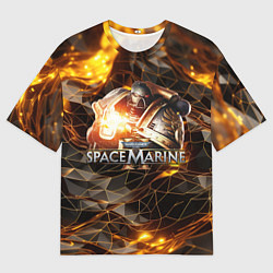 Мужская футболка оверсайз Warhammer 40000 space marine 2