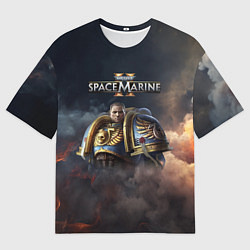 Футболка оверсайз мужская Captain Titus Warhammer 40000 space marine 2, цвет: 3D-принт