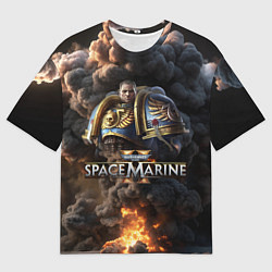 Мужская футболка оверсайз Captain Titus Warhammer 40000 space marine 2