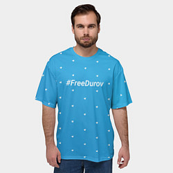 Футболка оверсайз мужская Freedurov паттерн из самолётиков, цвет: 3D-принт — фото 2