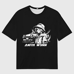 Футболка оверсайз мужская Аниме девушка и trueno ae 86, цвет: 3D-принт