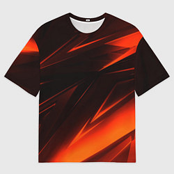 Футболка оверсайз мужская Geometry orange stripes, цвет: 3D-принт
