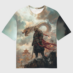 Мужская футболка оверсайз Wukong и дракон