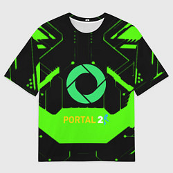 Футболка оверсайз мужская Portal game pattern, цвет: 3D-принт