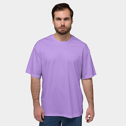 Футболка оверсайз мужская Эмоция страха - сиреневый, цвет: 3D-принт — фото 2