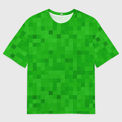 Футболка оверсайз мужская Крипер персонаж текстура, цвет: 3D-принт