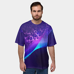 Футболка оверсайз мужская Неоновые краски всплеск, цвет: 3D-принт — фото 2