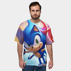 Футболка оверсайз мужская Sonic 1, цвет: 3D-принт — фото 2